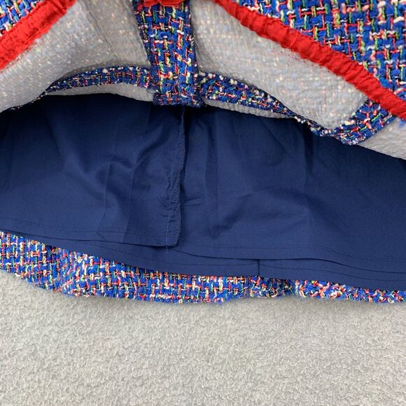 J Crew Patricia Fluted Skirt In Autumn Tweed Size 12 Multicolor Lined - Picture 4 of 14